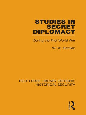 cover image of Studies in Secret Diplomacy